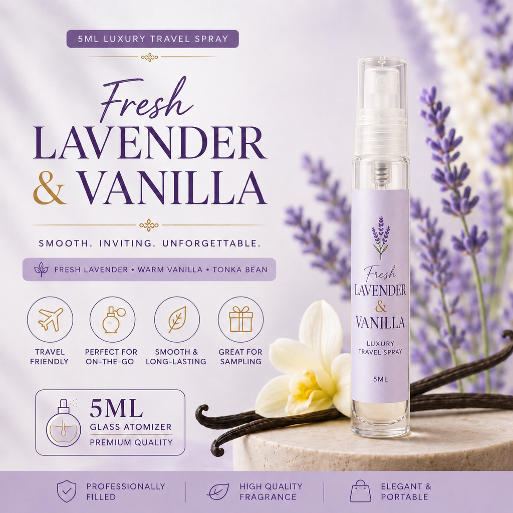 Fresh Lavender & Vanilla | 5mL Luxury Travel Spray